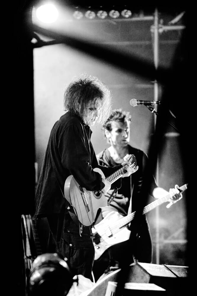 The Cure backstage die Route du Rock im Jahr 2005