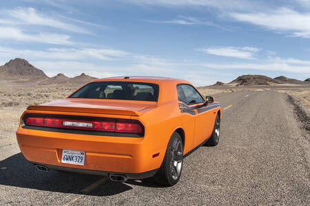 On Route 80 in a Dodge Challenger RT