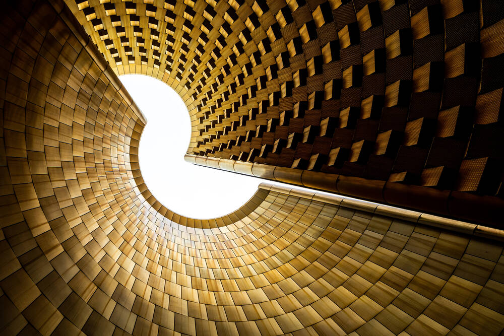 Graphic and abstract tunnel view