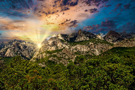 Massief in de Alta Rocca op Corsica