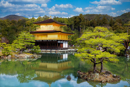 Golden pavilion in Kinkaku-ji, Tokio Canvas Print Golden pavilion in Kinkaku-ji, Tokio Canvas Print