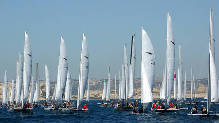 Regatta in de haven van Marseille Regatta in de haven van Marseille