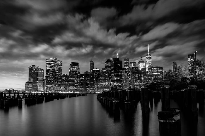 New York Manhattan Skyline by Night New York Manhattan Skyline by Night