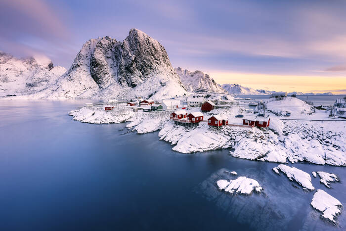 Capanne di pescatori sull'isola di Hamnoy Capanne di pescatori sull'isola di Hamnoy