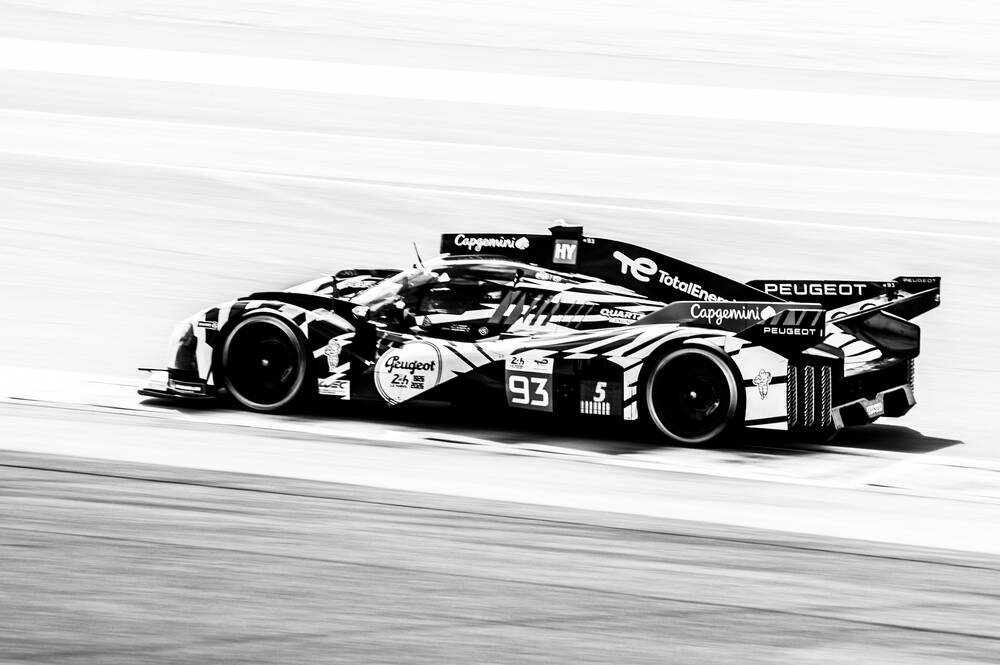 Peugeot 9X8 zebra stripes - 24H Le Mans 2026 - Photographic print