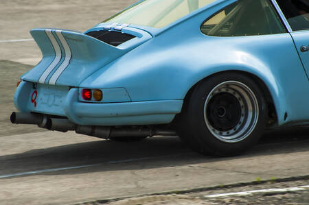 911 Porsche blue spoiler 911 Porsche blue spoiler