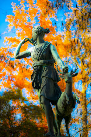 Diana the flamboyant huntress Canvas Print Diana the flamboyant huntress Canvas Print