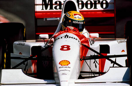 Ayrton Senna in de aanval