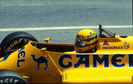 Ayrton Senna Lotus in de straten van Monaco Ayrton Senna Lotus in de straten van Monaco