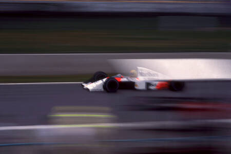 Op weg naar de overwinning voor Ayrton Senna