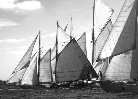 Zeilmix bij de Nioulargue in Saint Tropez Zeilmix bij de Nioulargue in Saint Tropez