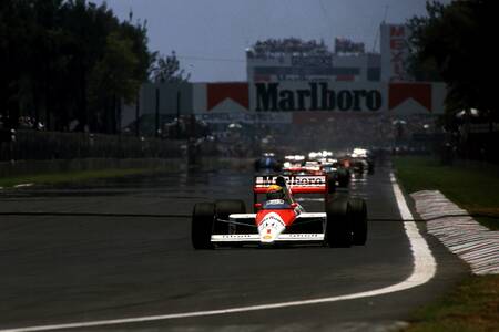 Mexico F1 Ayrton Senna schittert Mexico F1 Ayrton Senna schittert