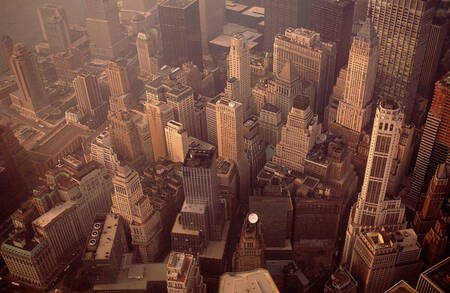 New York från himlen i färg New York från himlen i färg