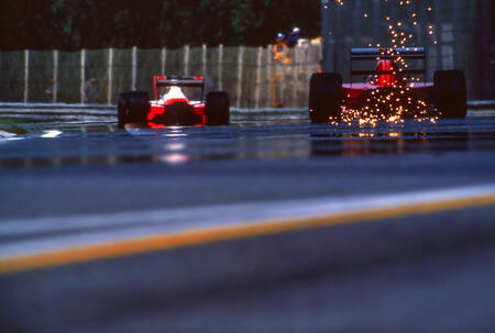 Nigel Mansell en Ayrton Senna Nigel Mansell en Ayrton Senna