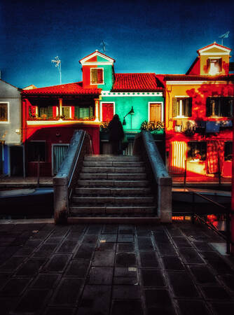 Bridge and facades on the island of Burano