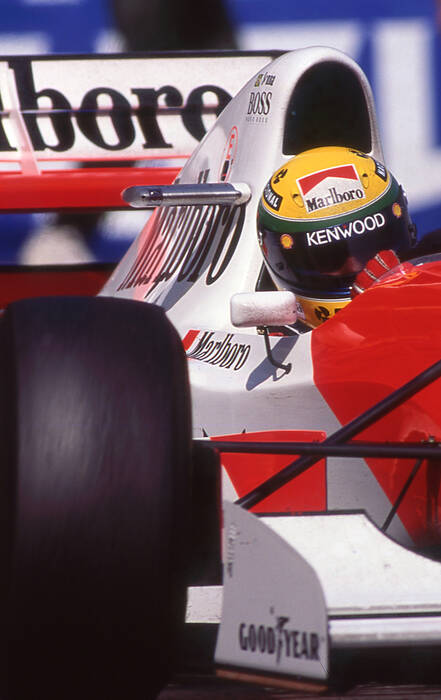 Ayrton Senna in de kwalificatie