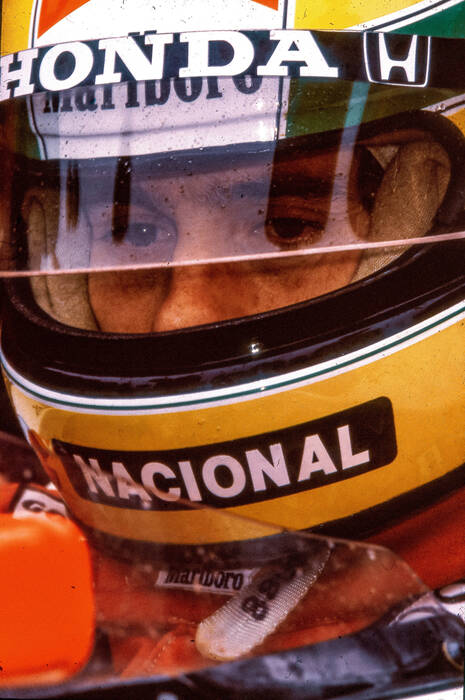 Net voor de regen Ayrton Senna F1