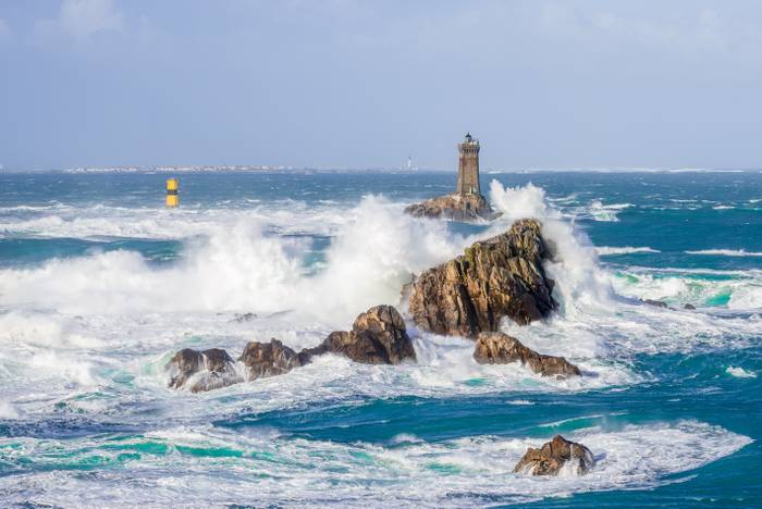 De Vieille vuurtoren in een storm