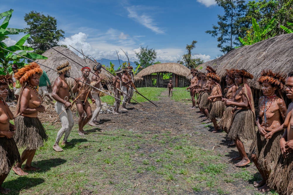 Welcome in a Papuan village