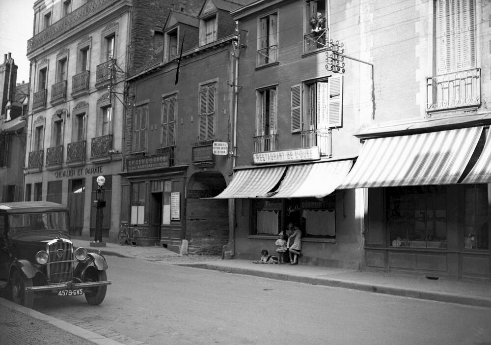Rue Nantaise in Rennes in juni 1949