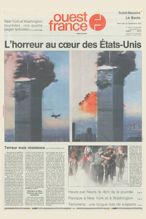 Front page of Ouest France dated September 11, 2001 Front page of Ouest France dated September 11, 2001