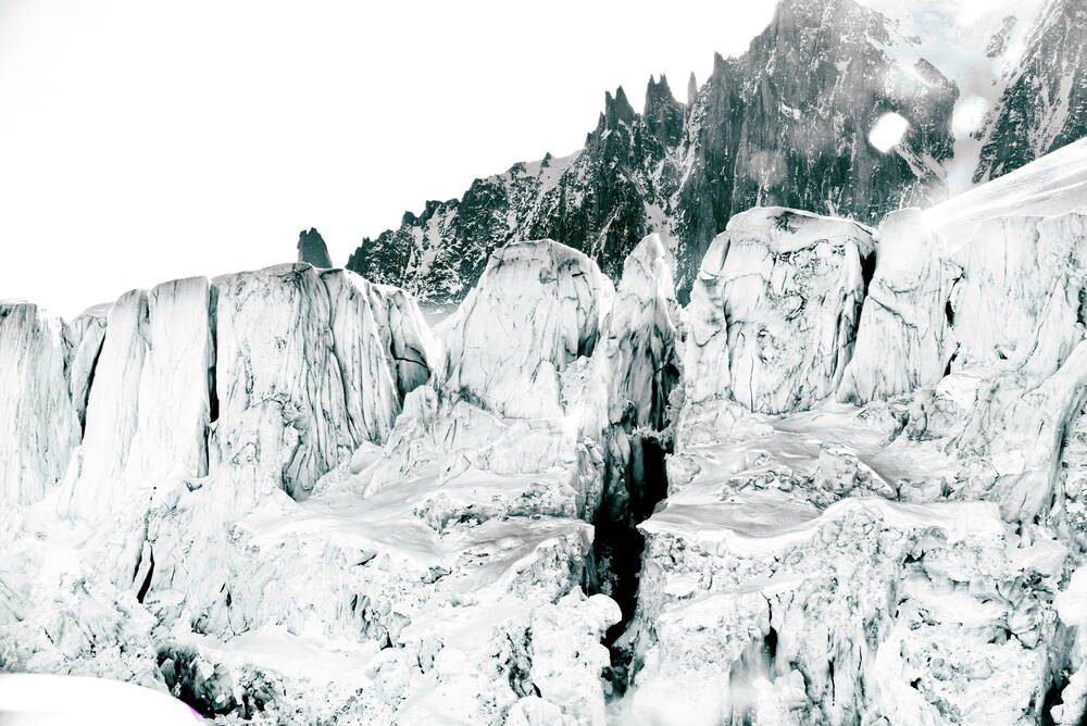 Alpes massif mont blanc mur de glace