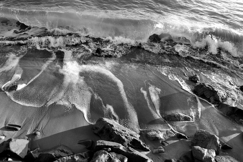 seaside and waves on rocks - Photographic print for sale