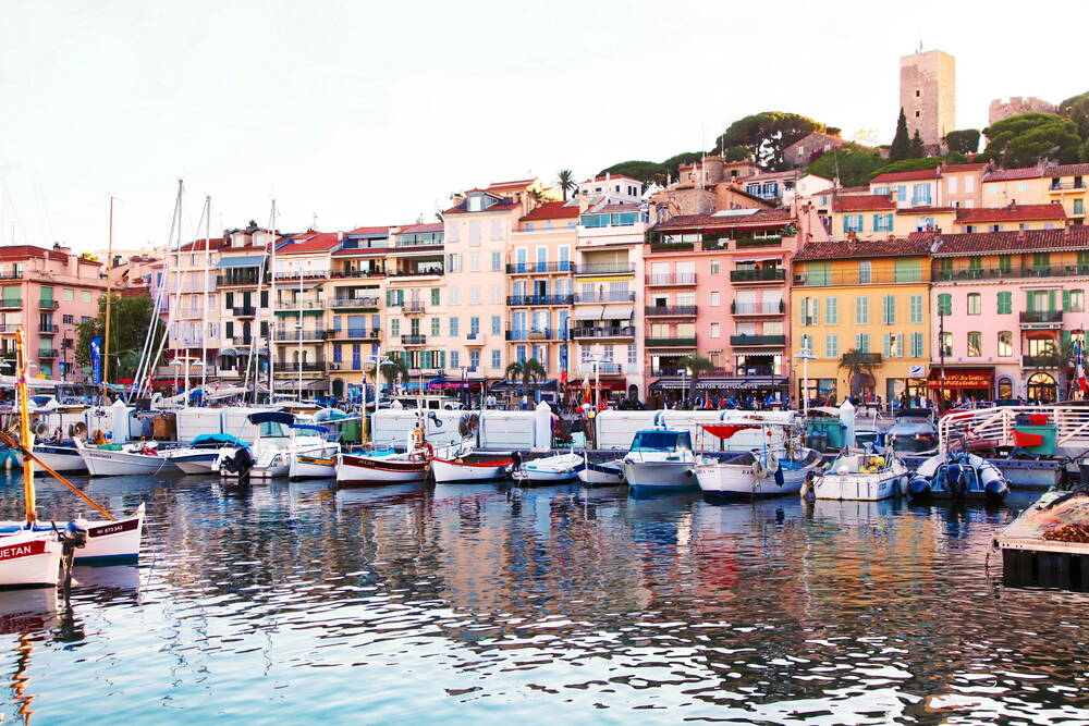 Le port de Cannes ville du festival internationnal du cinéma