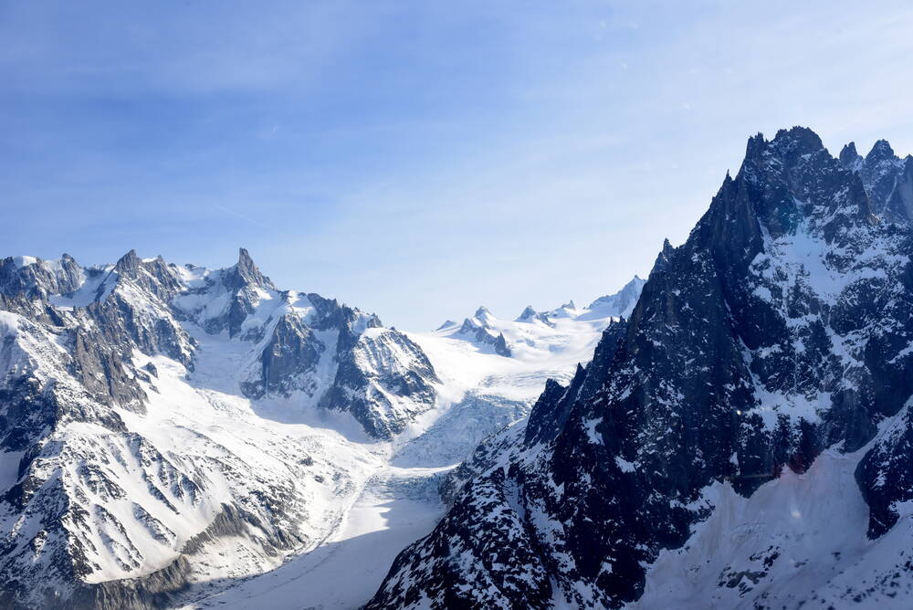 Sea of ice in the Mont Blanc Massif - Photographic print for sale