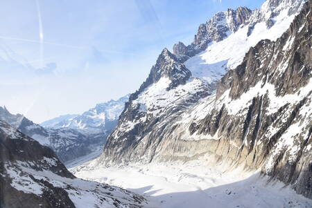 In de lucht de Alpen de Mont Blanc 4 de ijszee
