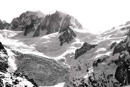In de lucht de Alpen de Mont Blanc 6 de gletsjer