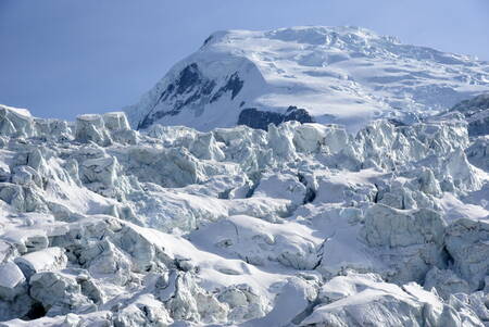 Boven de Alpen Mont Blanc 7 een gletsjer