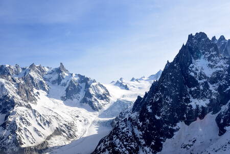 Eismeer im Mont-Blanc-Massiv