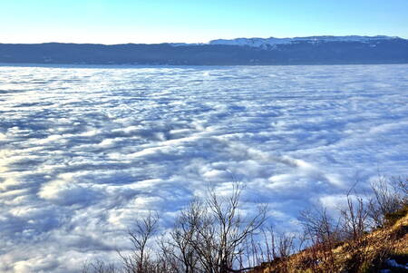sea of clouds on the Savoie side of the Jura mountains