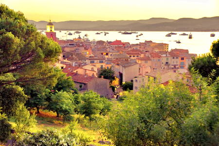 Saint-Tropez nestled in greenery