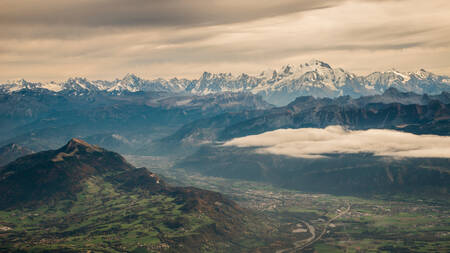 Mont Blanc country under the clouds Mont Blanc country under the clouds