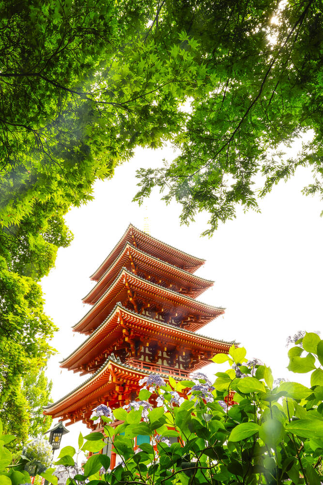 JAPANESE RED PAGODA - Photographic print for sale
