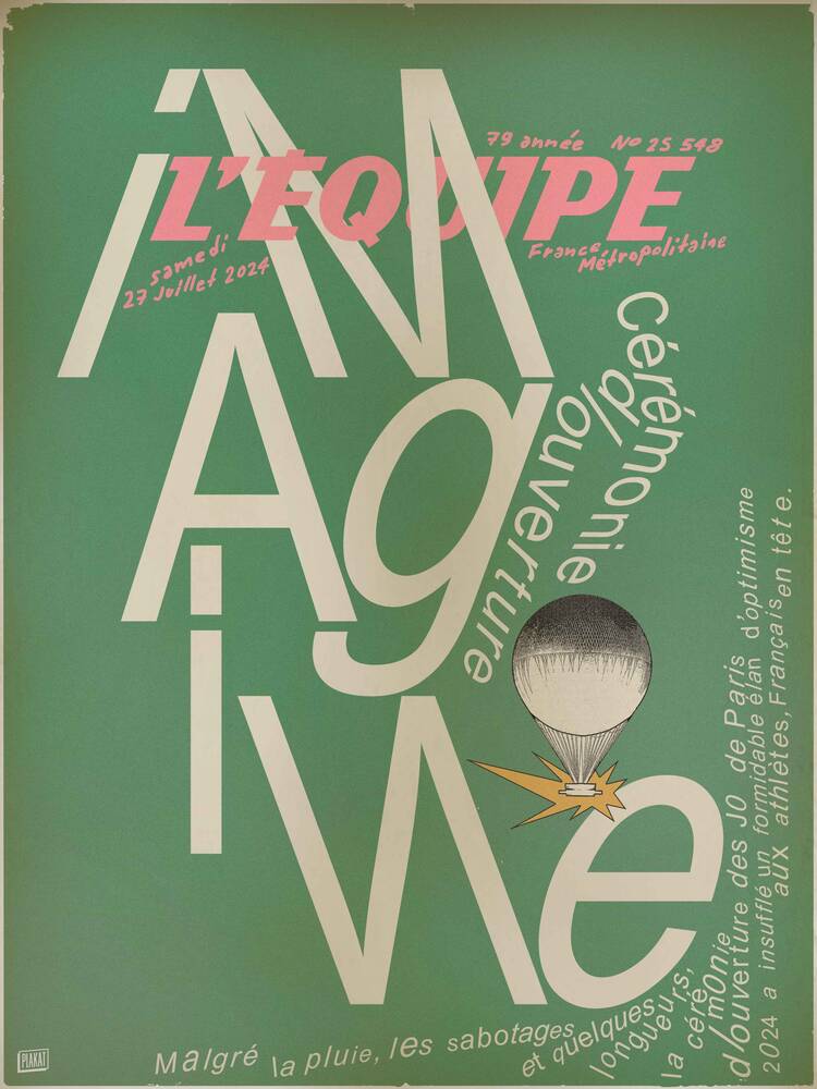 JO PARIS 24 GREEN - L'Equipe x Plakat