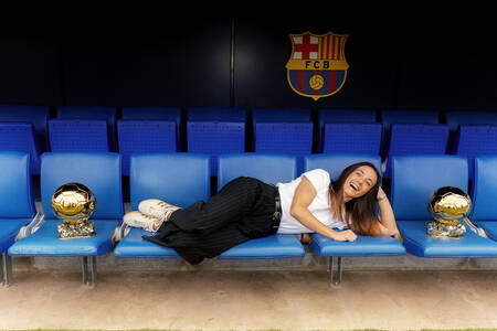 Aitana Bonmati al centro di allenamento dell'FC Barcelona Aitana Bonmati al centro di allenamento dell'FC Barcelona