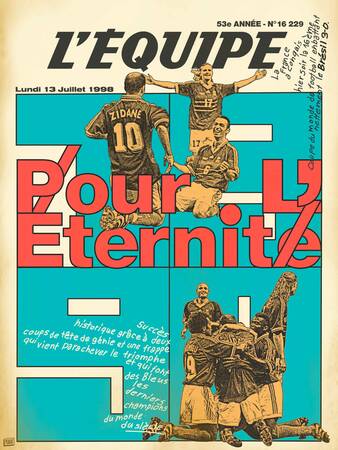 FR98 3 - L'Equipe x Plakat FR98 3 - L'Equipe x Plakat