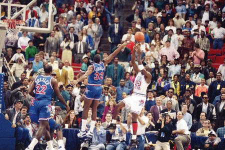 Magic Johnson en Michael Jordan, het laatste duel Magic Johnson en Michael Jordan, het laatste duel