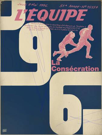 PSG 96 BLEU - L'Equipe x Plakat PSG 96 BLEU - L'Equipe x Plakat