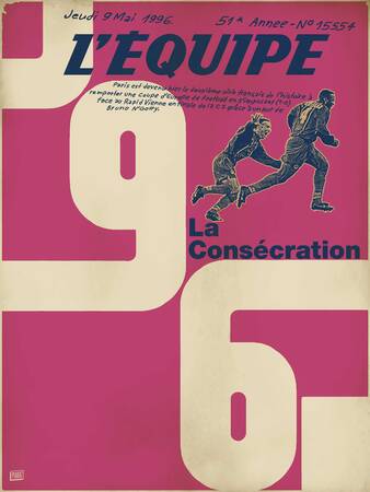 PSG 96 ROUGE - L'Equipe x Plakat PSG 96 ROUGE - L'Equipe x Plakat