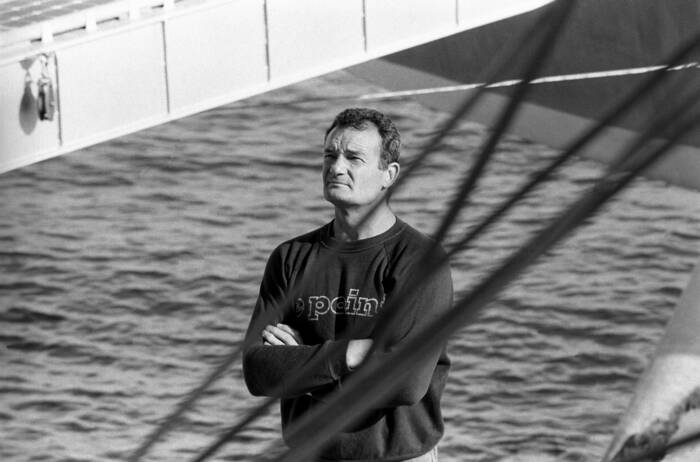 Eric Tabarly op zijn boot