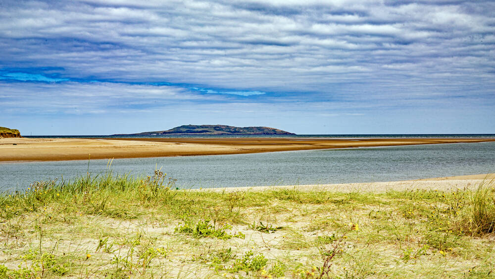 Lambay Island and Malahide Bay off Dublin Photographic print for sale