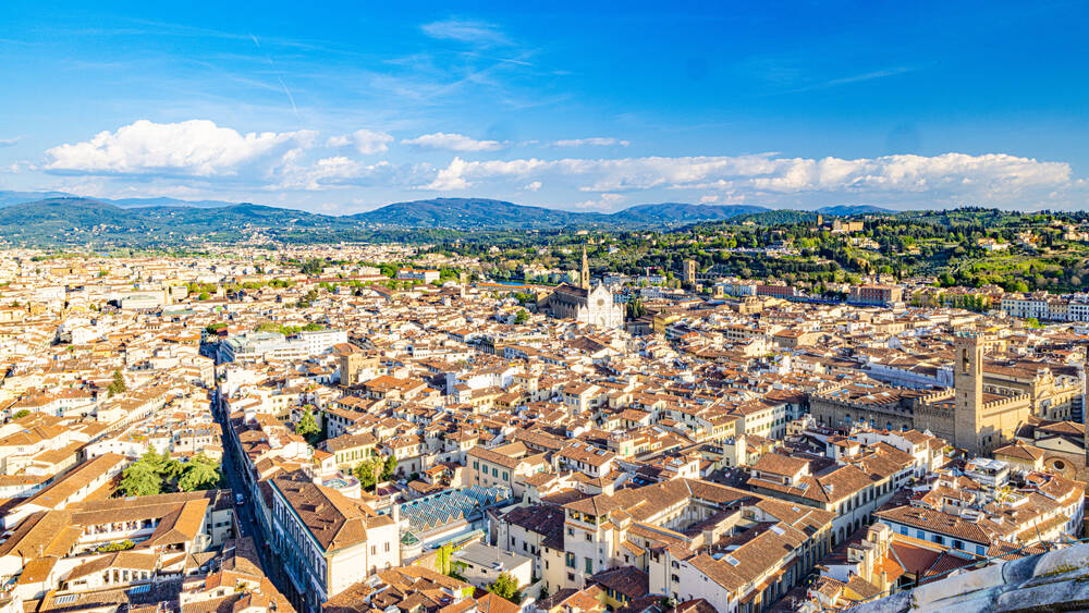 The city of Florence seen from the Duomo