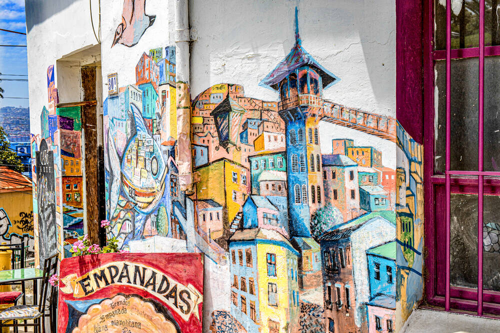 Fotografien der Straßen von Valparaiso