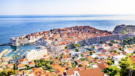 Dubrovnik in red and blue