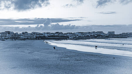 Fine della sessione di surf nell'Atlantico Fine della sessione di surf nell'Atlantico