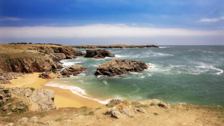 Yeu Island wild coast Canvas Print